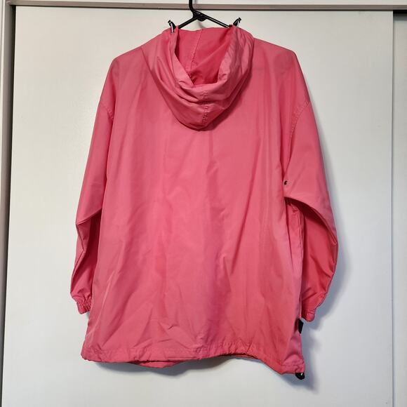 Charles River Pack-N-Go Pullover Hooded Windbreaker Rain Jacket Pink Womens XS - Picture 2 of 6
